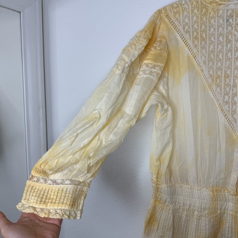 LoveShackFancy Viola in Lemon Drop Hand Dye Dress - Picture 8 of 11